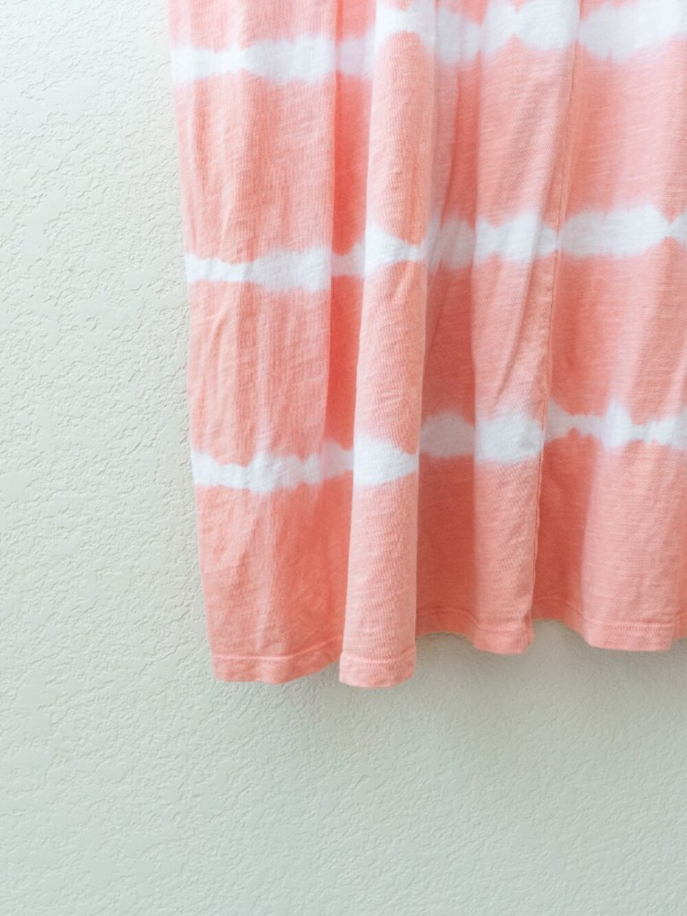 Lane Bryant Tie Dye Dress 14/16 Coral Pink White Sleeveless VNeck Pockets Cotton - Picture 7 of 14